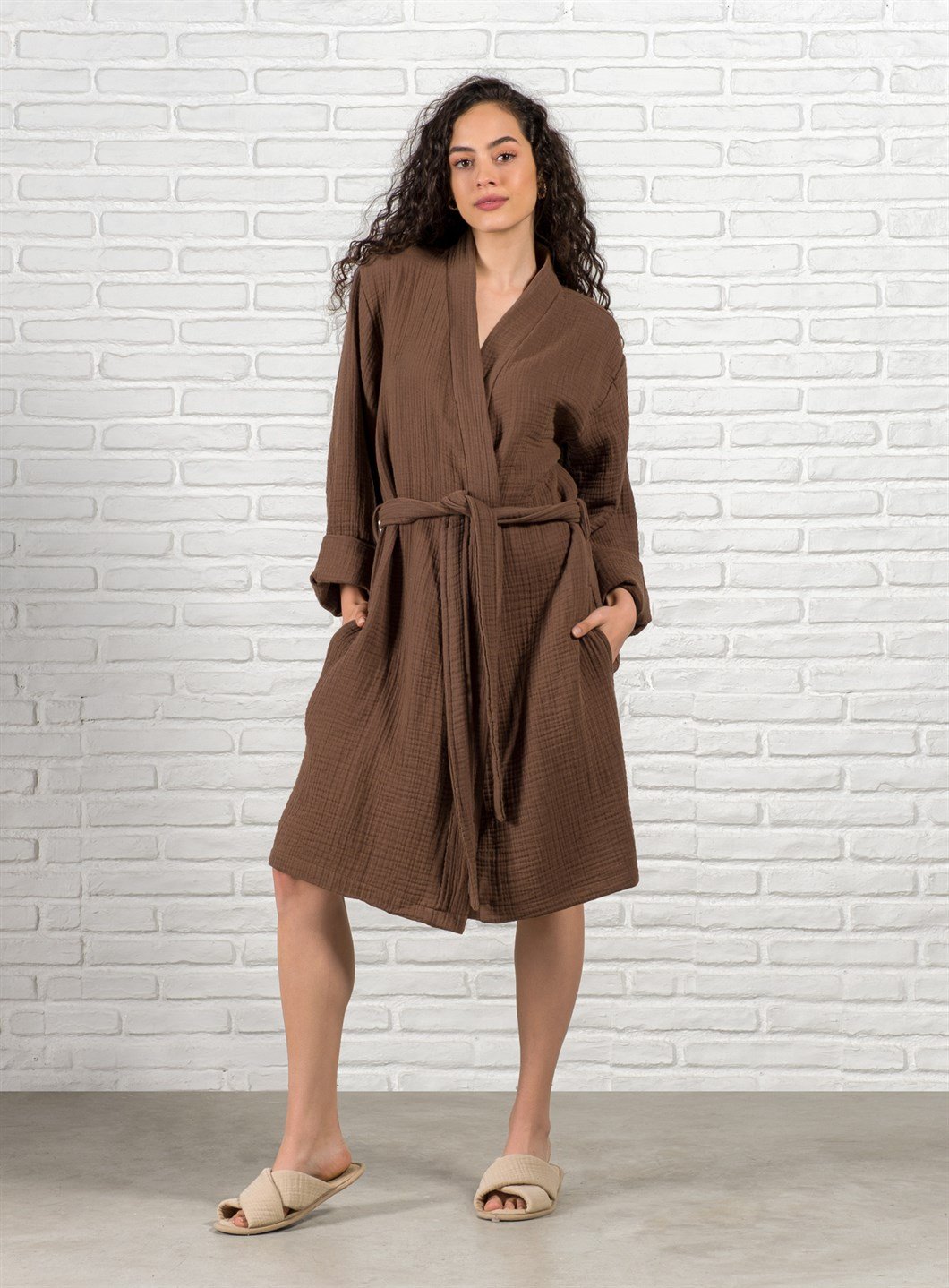 AIRY MUSLIN GAUZE TURKISH SPA ROBE
