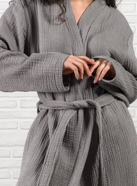AIRY MUSLIN GAUZE TURKISH SPA ROBE
