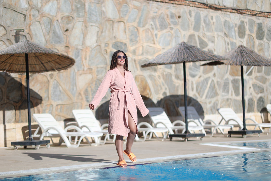 AIRY MUSLIN GAUZE TURKISH SPA ROBE